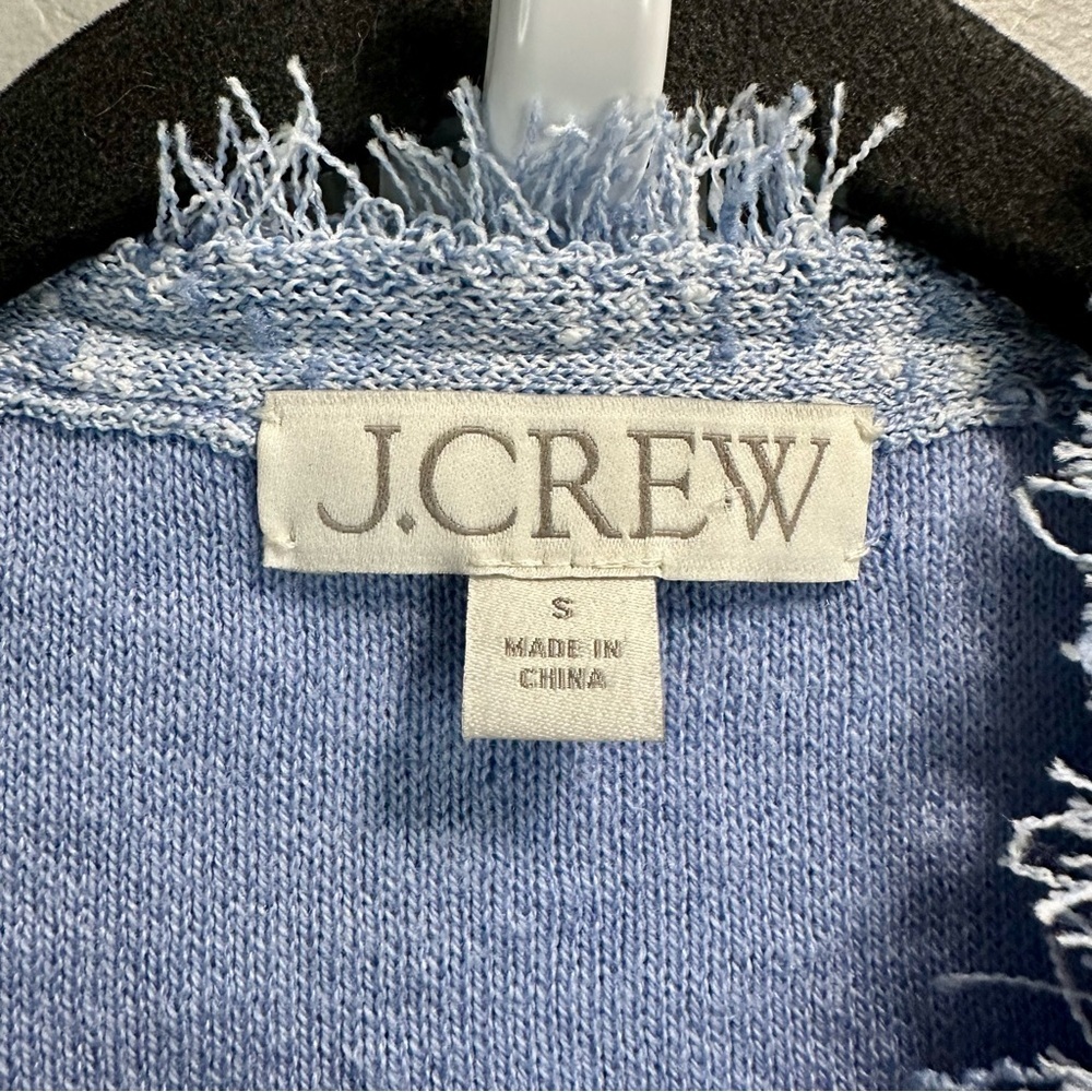 J.Crew Marled fringe-trim sweater lady jacket‎ - Picture 6 of 8